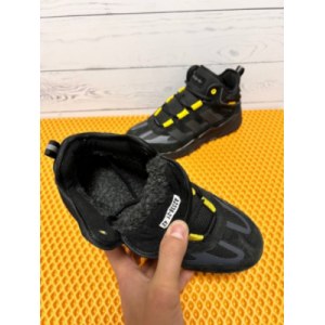 Кроссовки Adidas Niteball High winter Black/yellow Зимние