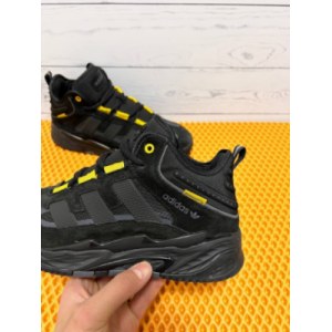 Кроссовки Adidas Niteball High winter Black/yellow Зимние