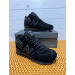 Кроссовки New Balance 574 High black suede Зимние