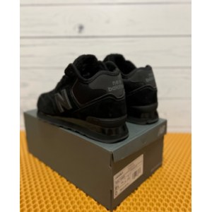 Кроссовки New Balance 574 High black suede Зимние