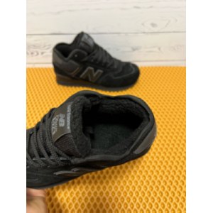 Кроссовки New Balance 574 High black suede Зимние