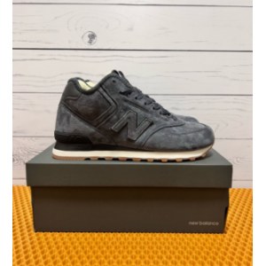 Кроссовки New Balance 574 High grey suede Зимние