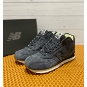 Кроссовки New Balance 574 High grey suede Зимние