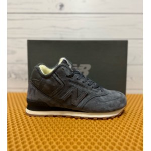 Кроссовки New Balance 574 High grey suede Зимние